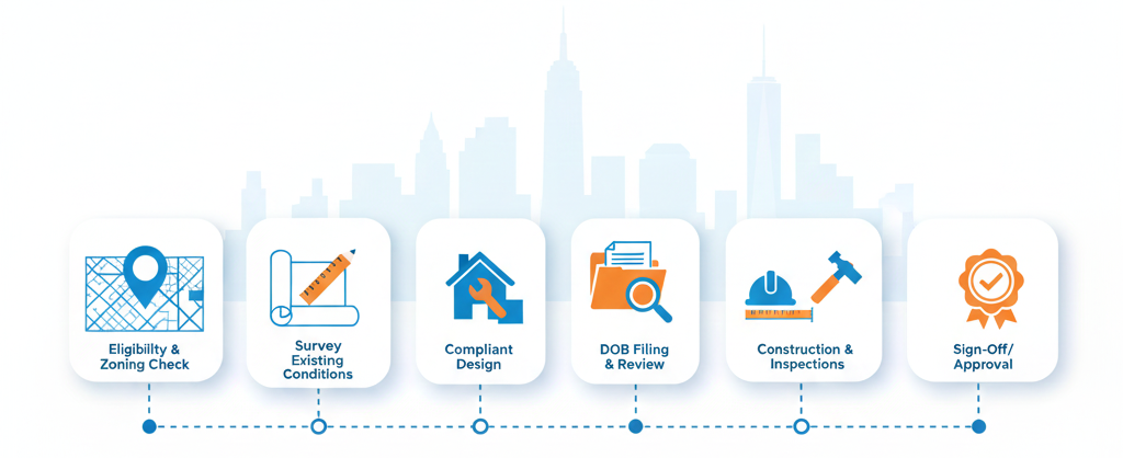 Step-by-step ADU legalization process in NYC